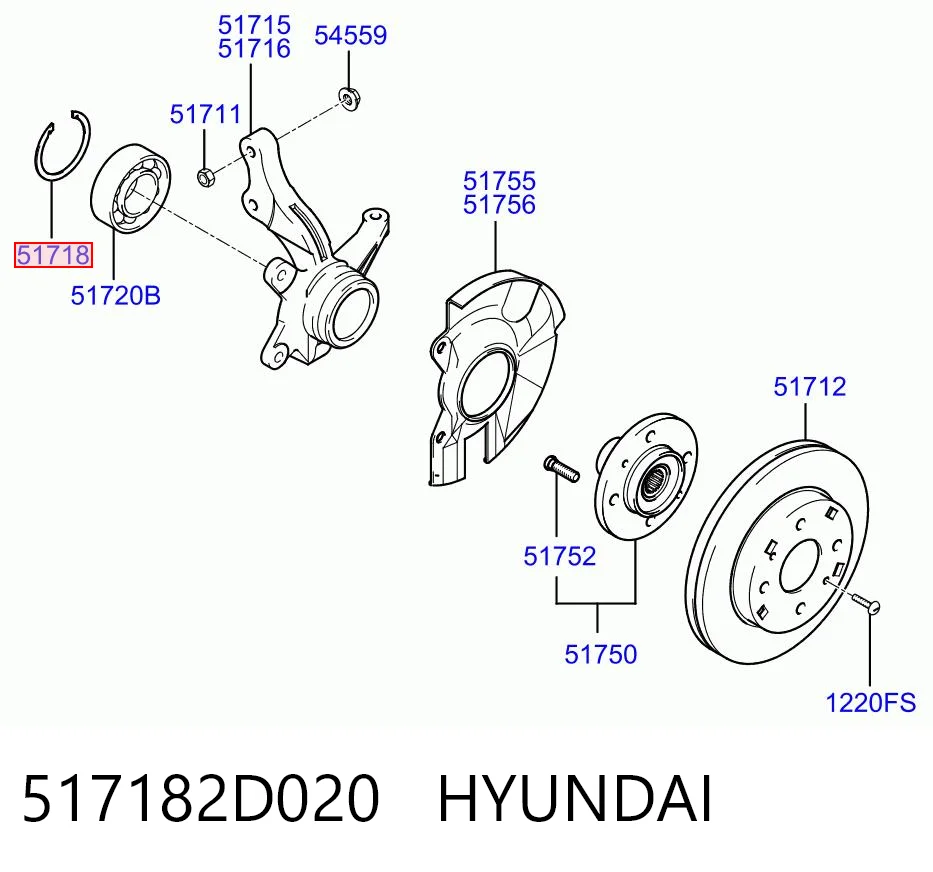 517182D020 Hyundai/Kia 