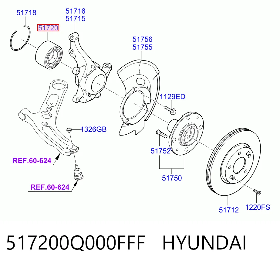  Подшипник ступицы KIA Cerato 3