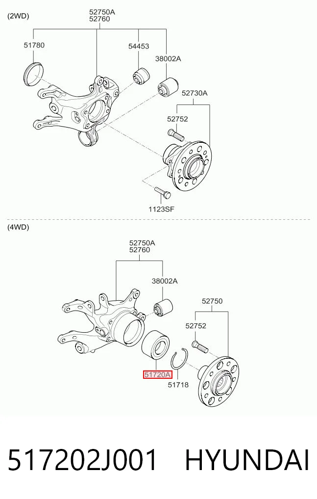 517202J001 Hyundai/Kia Подшипник ступицы передней