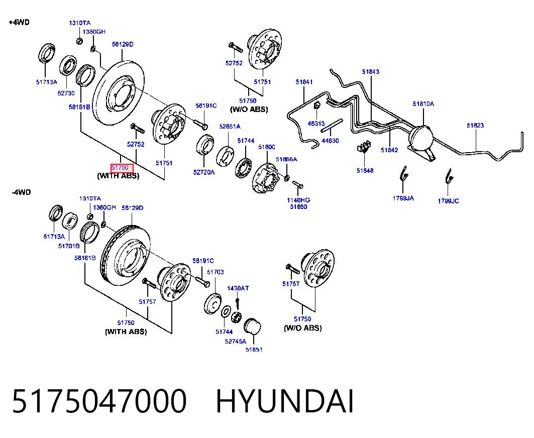 5175147000 Chrysler Ступица колеса передняя