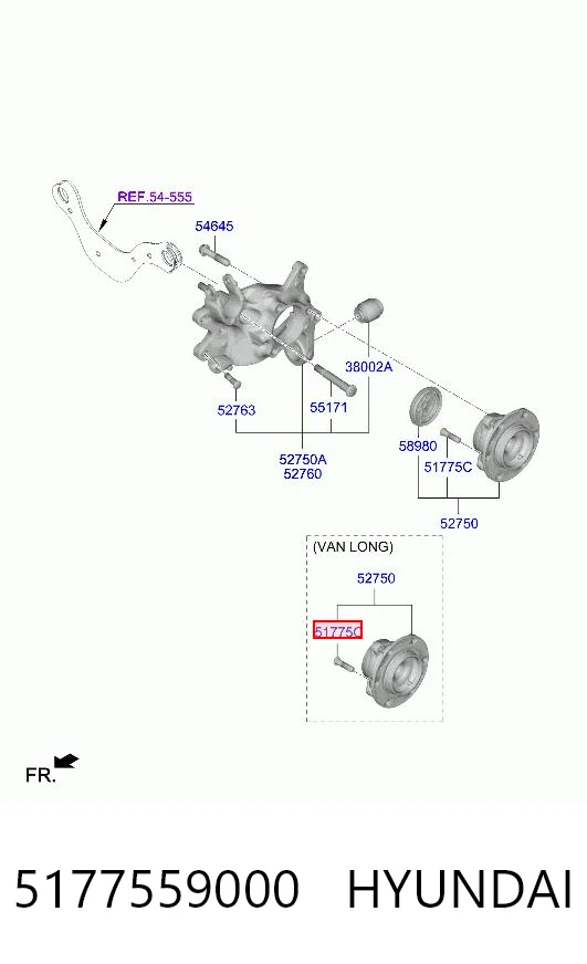 5177559000 Hyundai/Kia Болт крепления колеса передний