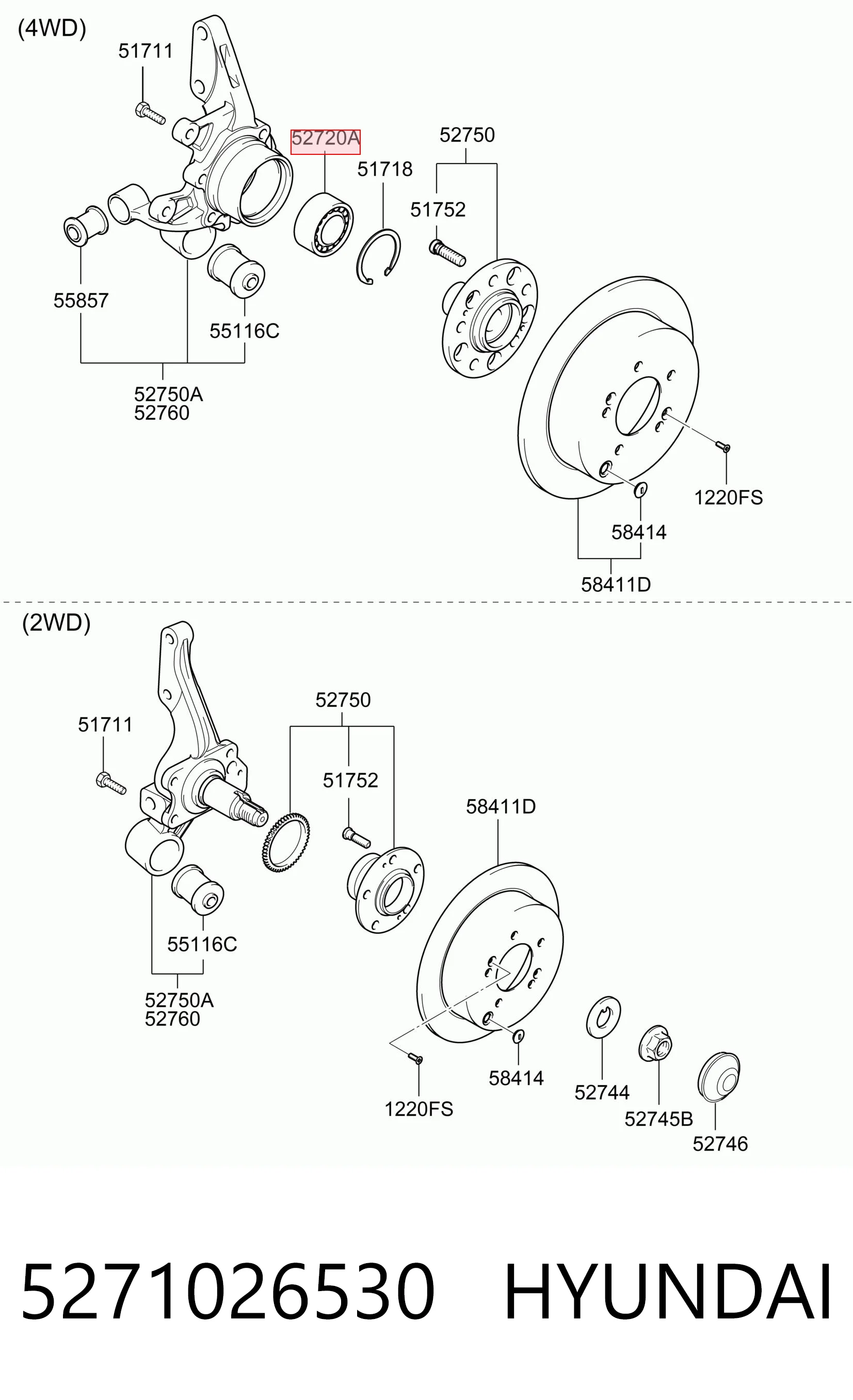 5271026530 Hyundai/Kia Подшипник ступицы задней