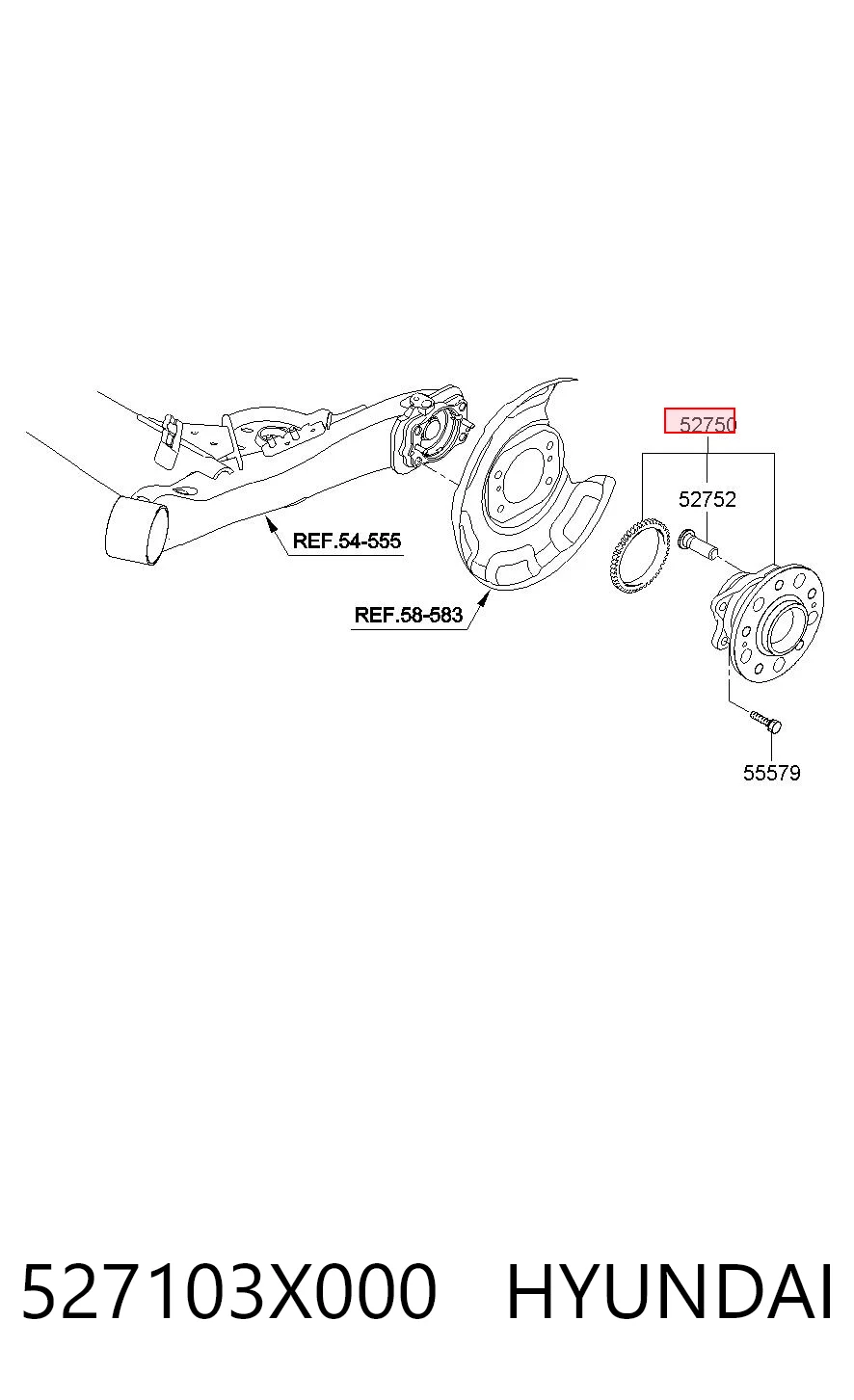 527103X000 Hyundai/Kia Ступица задняя