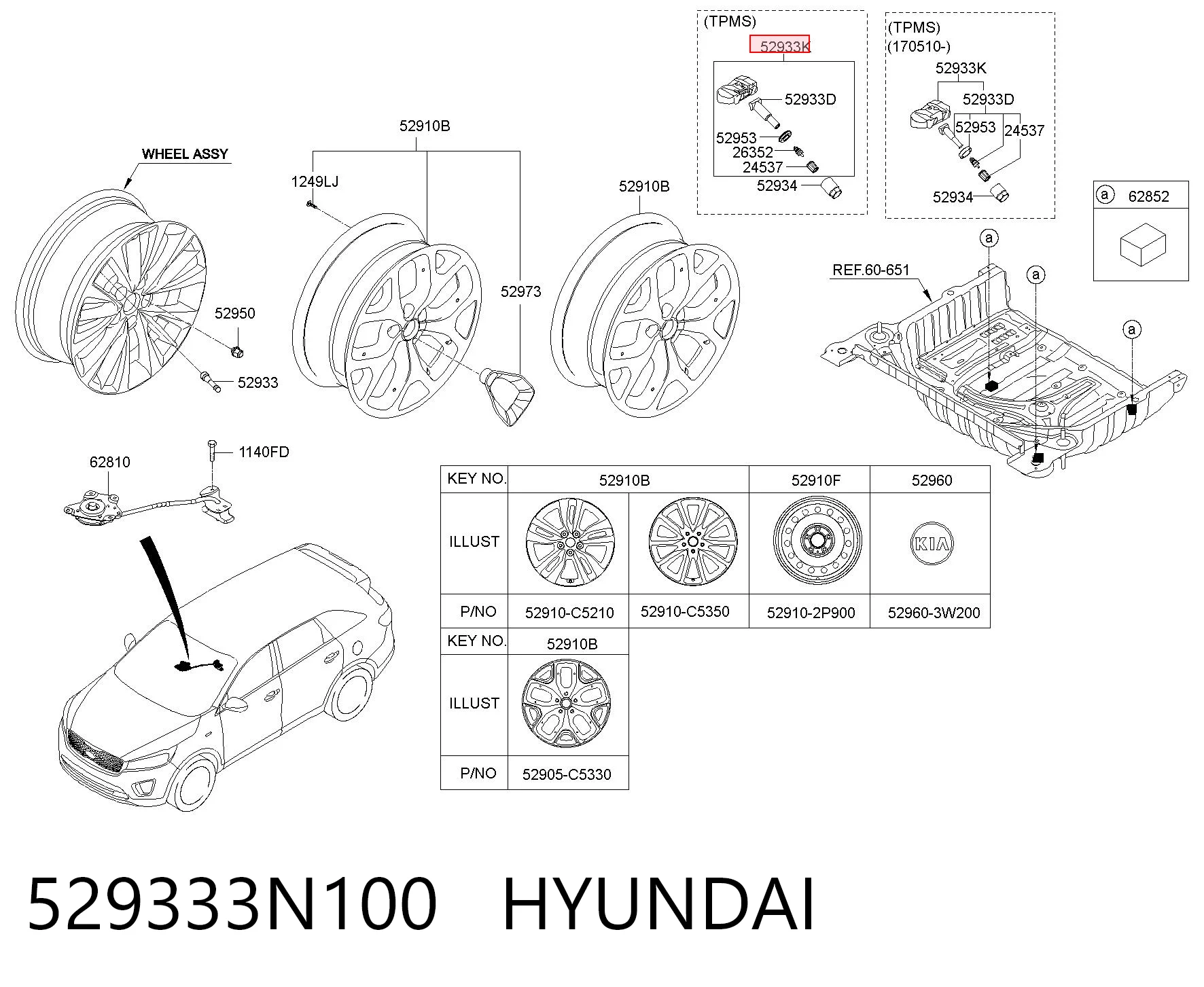 529333N100 Hyundai/Kia Манометр воздушный