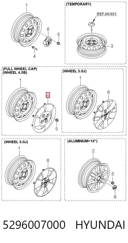 5296007000 Hyundai/Kia Колпаки на диски