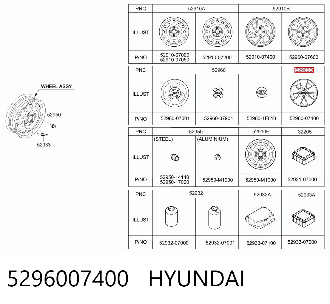 5296007400 Hyundai/Kia Колпаки на диски
