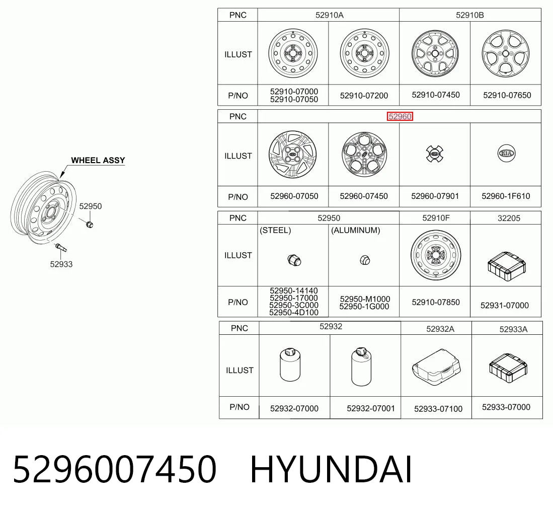 5296007450 Hyundai/Kia Колпаки на диски