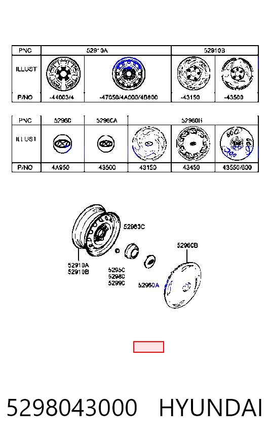5298043000 Hyundai/Kia Гайка колеса