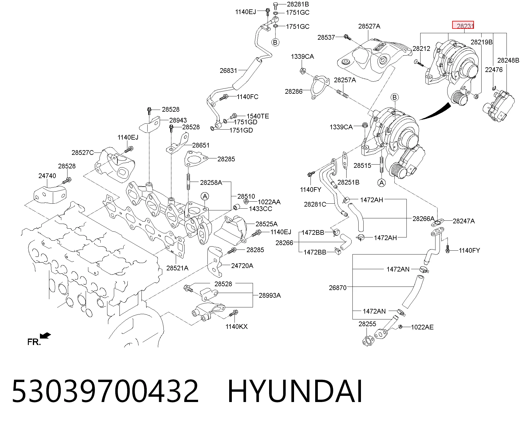53039700432 Hyundai/Kia Турбонаддув