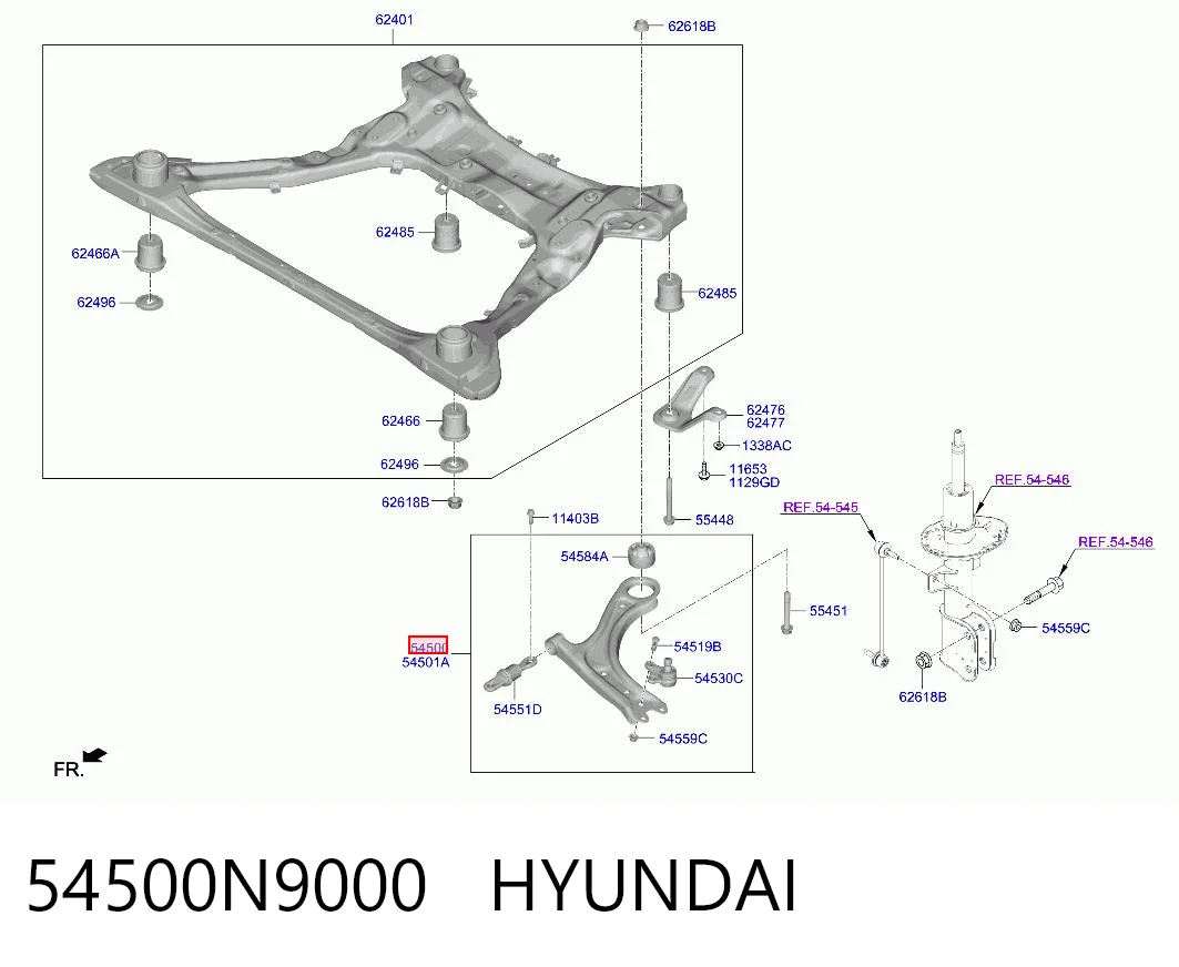 Рычаг передней подвески левый SCA11991 Kavo Parts