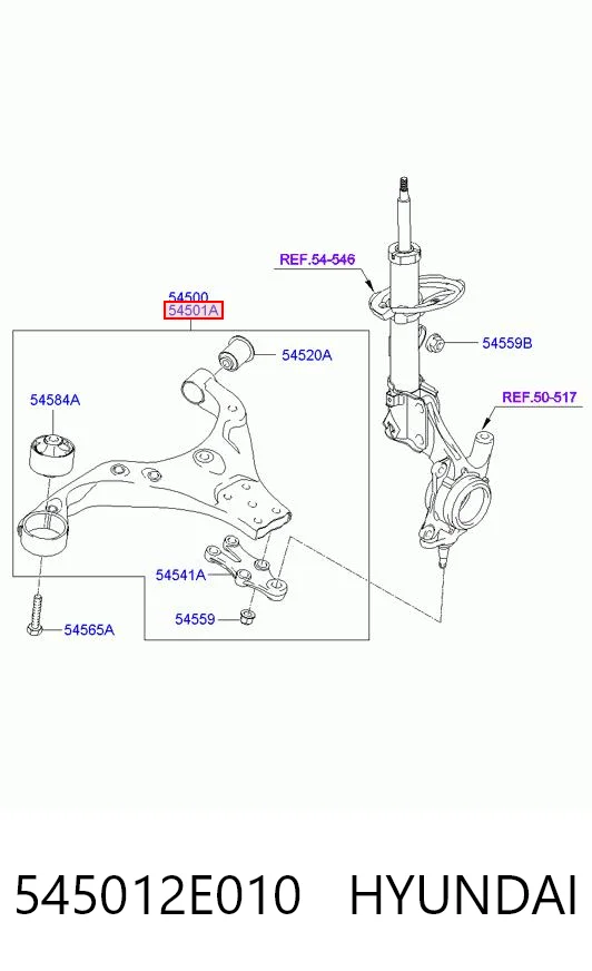 FR1640334R ASM Рычаг передней подвески нижний, правый