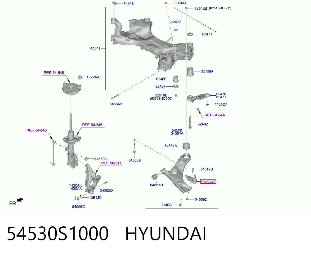  Нижняя шаровая опора Hyundai Santa Fe 4