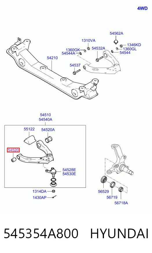 Сайлентблок передней подвески Tenacity AAMHY1042 цена, от 7.90 USD