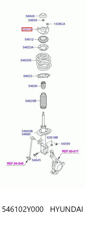 546102Y000 Hyundai/Kia Подушка амортизатора переднего
