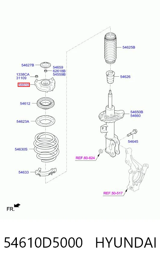 54610D5000 Hyundai/Kia Подушка амортизатора переднего