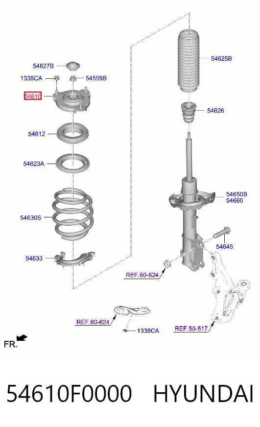 54610F0000 Hyundai/Kia Подушка амортизатора переднего