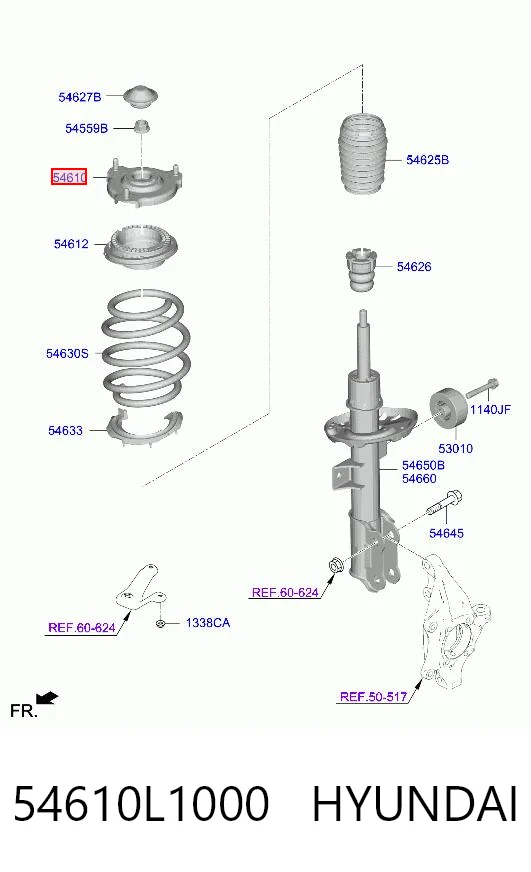 54610L1000 Hyundai/Kia Подушка амортизатора переднего