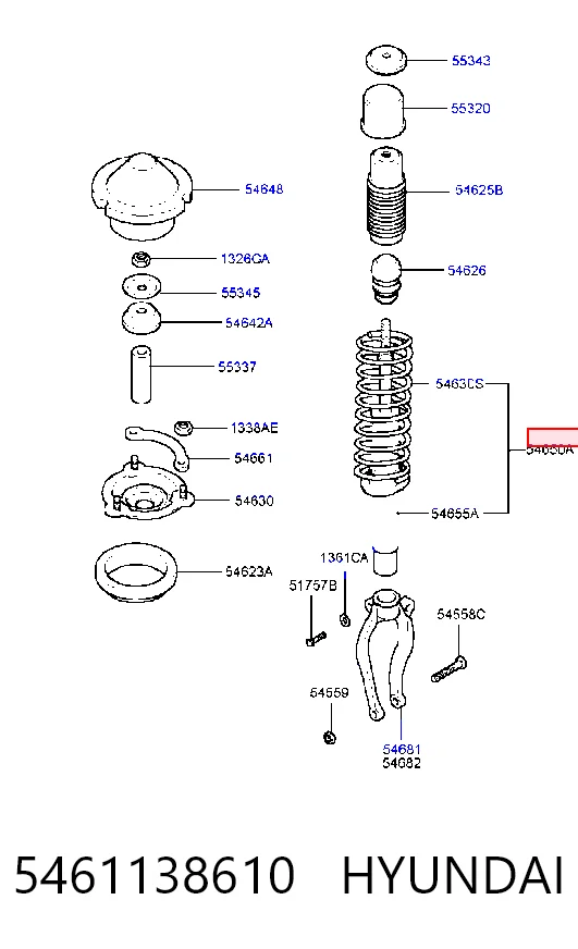 5461138610 Hyundai/Kia Стойка передняя
