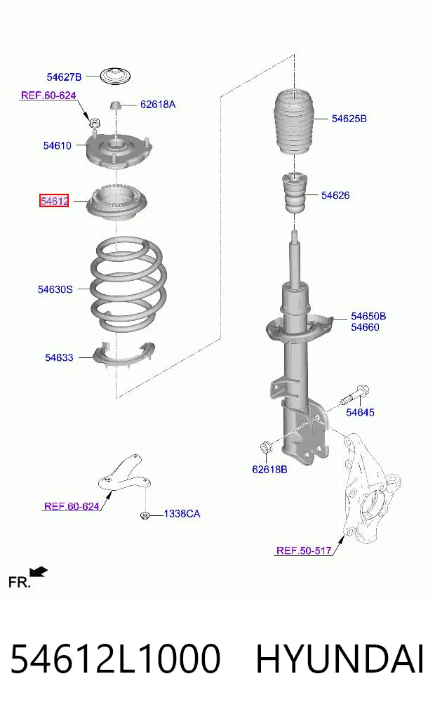54612L1000 Hyundai/Kia Подшипник верхней опоры
