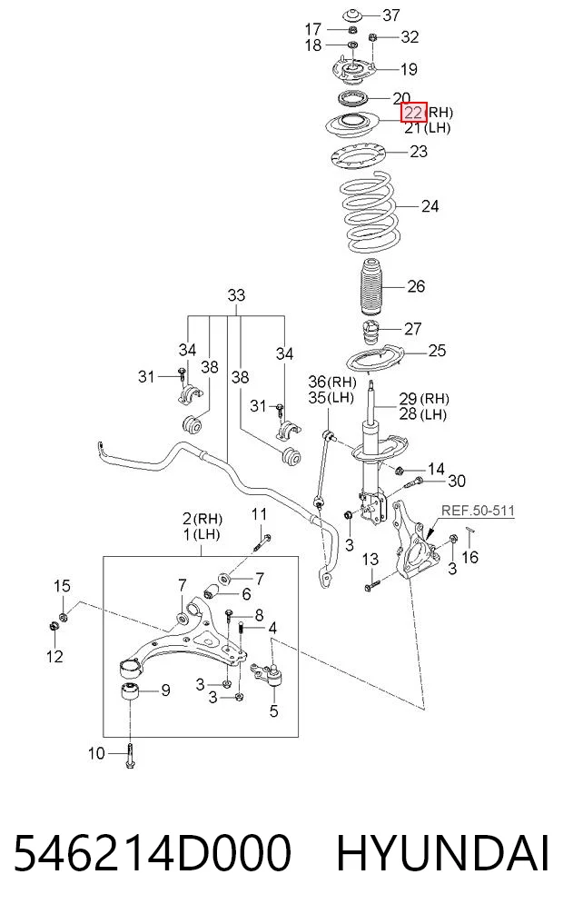 546214D000 Hyundai/Kia 