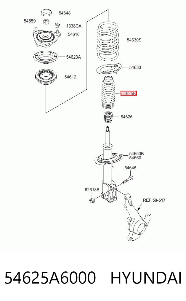54625A6000 Hyundai/Kia Пыльник стойки передней