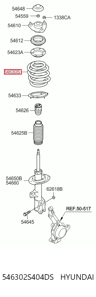  Передняя пружина Hyundai Ix35 