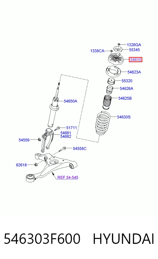 Опора стойки амортизатора переднего Hyundai Grandeur седан (TG) (2005 - 2010) цена, от 16.40 USD