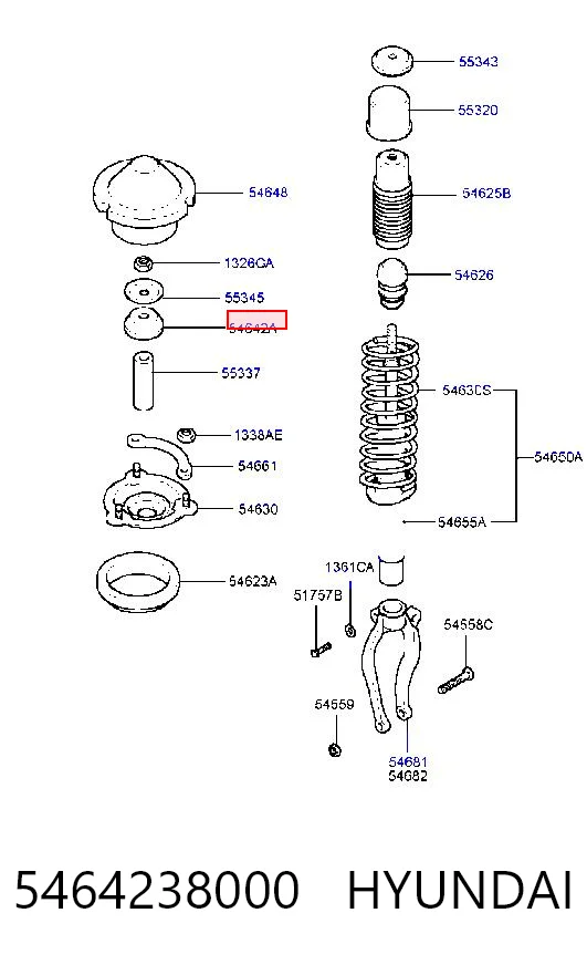 5464238000 Hyundai/Kia Втулка штока переднего амортизатора