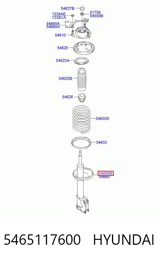 5465117600 Hyundai/Kia Амортизатор передний левый