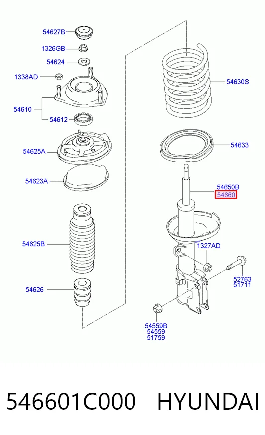Стойка передняя правая Motor7 KH302I297G