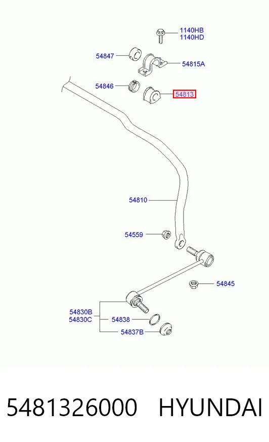 5481326000 Hyundai/Kia Разрезная втулка стабилизатора