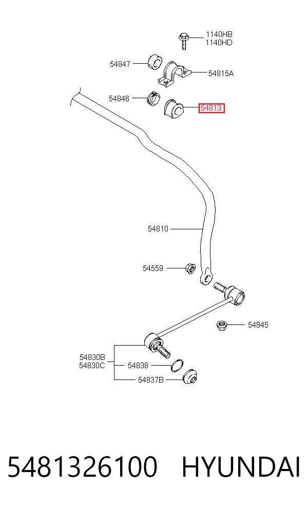 5481326100 Hyundai/Kia Разрезная втулка стабилизатора
