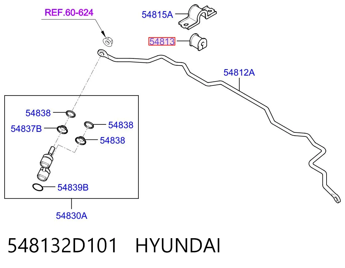 548132D101 Hyundai/Kia Разрезная втулка стабилизатора