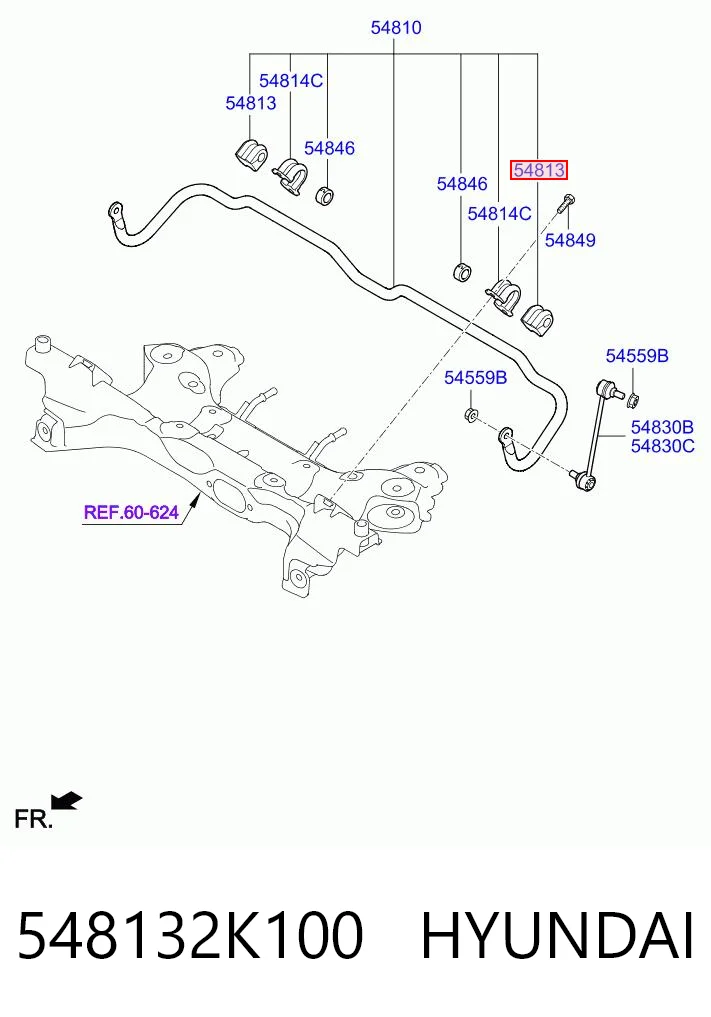 Купить 548132K100 Onnuri Втулки переднего стабилизатора