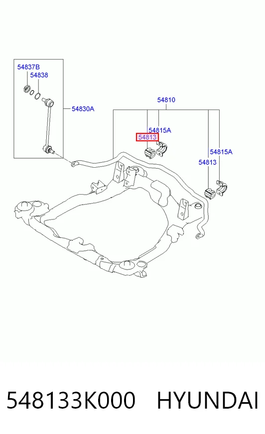 548133K000 Hyundai/Kia Разрезная втулка стабилизатора