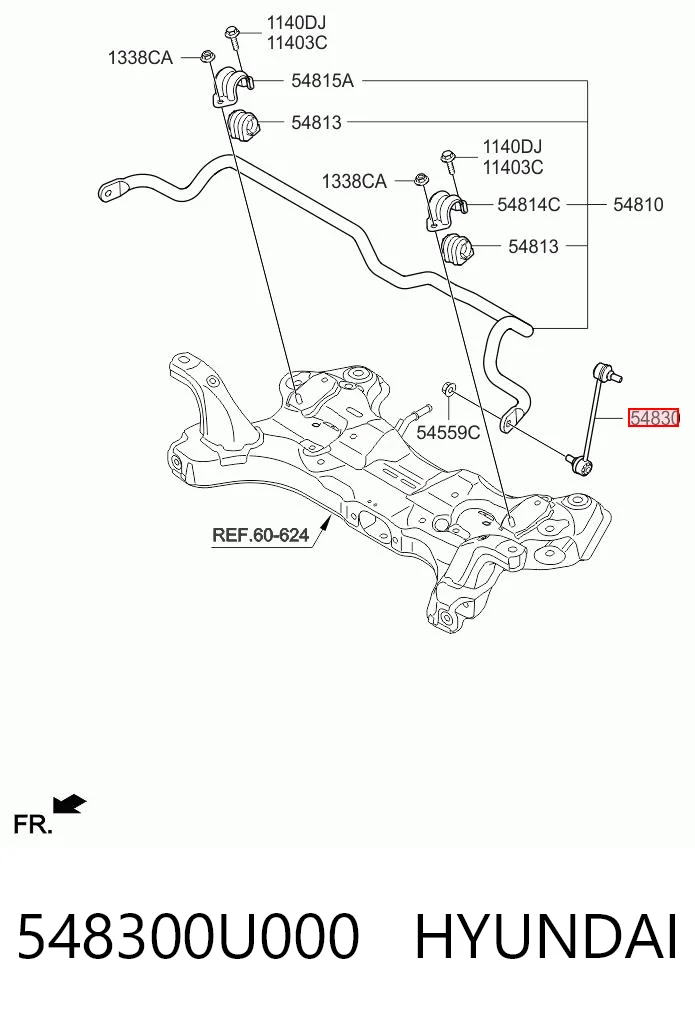 548300U000 Hyundai/Kia Стойка переднего стабилизатора