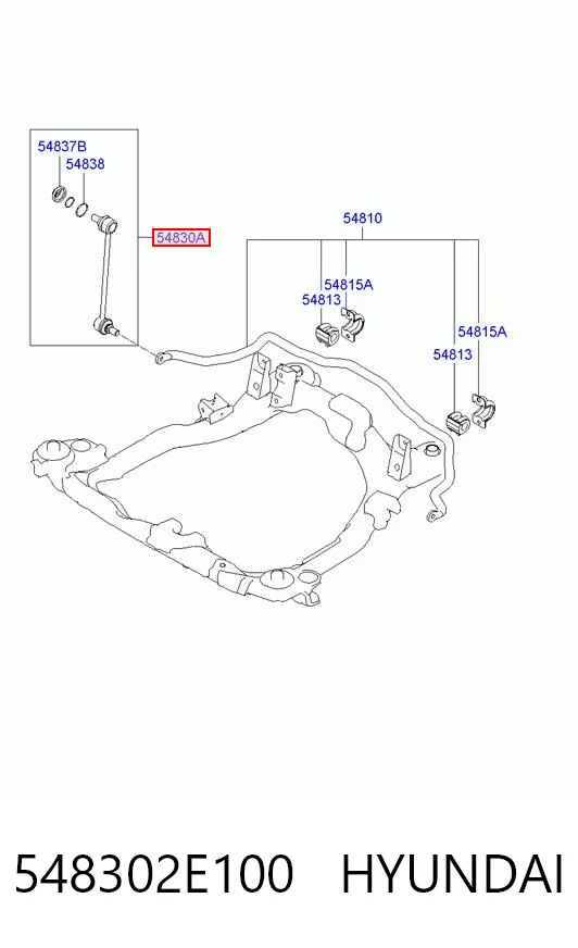 548302E100 Hyundai/Kia Стойка переднего стабилизатора