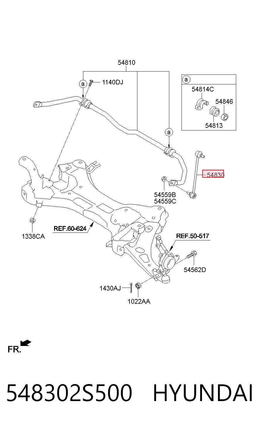 548302S500 Hyundai/Kia Стойка переднего стабилизатора