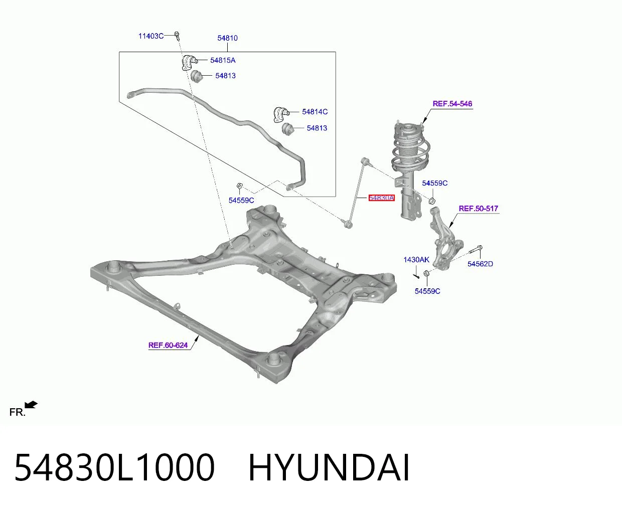  Стойка переднего стабилизатора Hyundai Sonata 8
