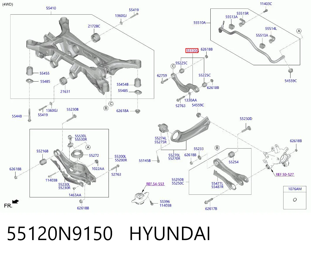 55120N9150 Hyundai/Kia Балансир задний верхний