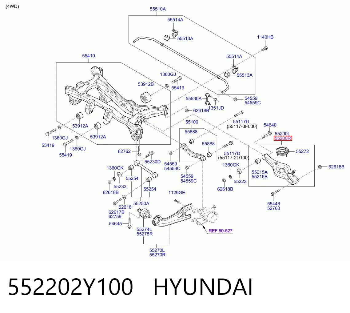 552202Y100 Hyundai/Kia Балансир задний правый