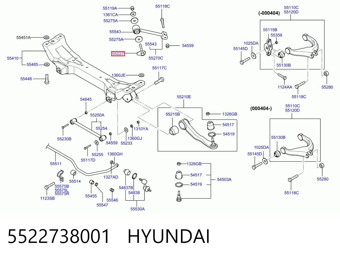 5522738001 Hyundai/Kia Болт заднего продольного рычага (развальный)