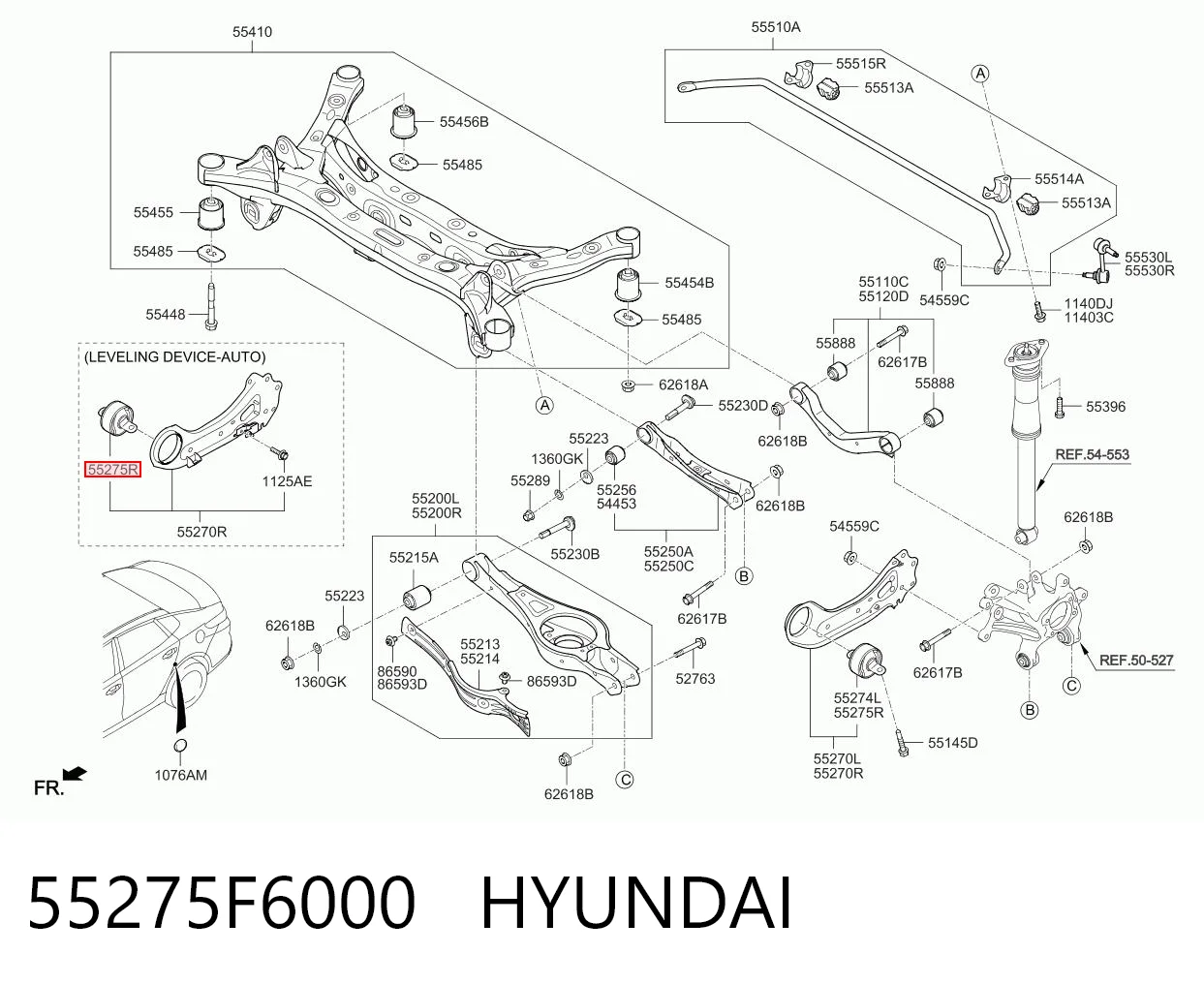 55275F6000 Hyundai/Kia Сайлентблок задней тяги