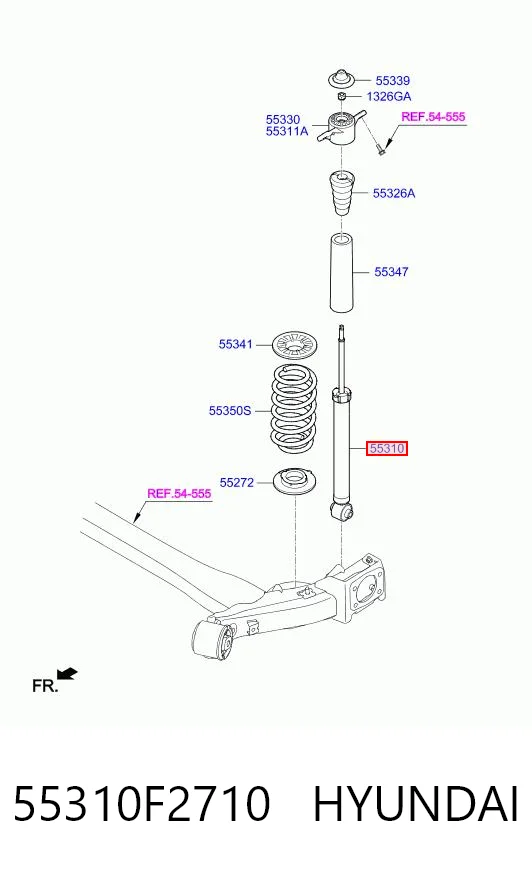 55310F2710 Hyundai/Kia Амортизаторы задние