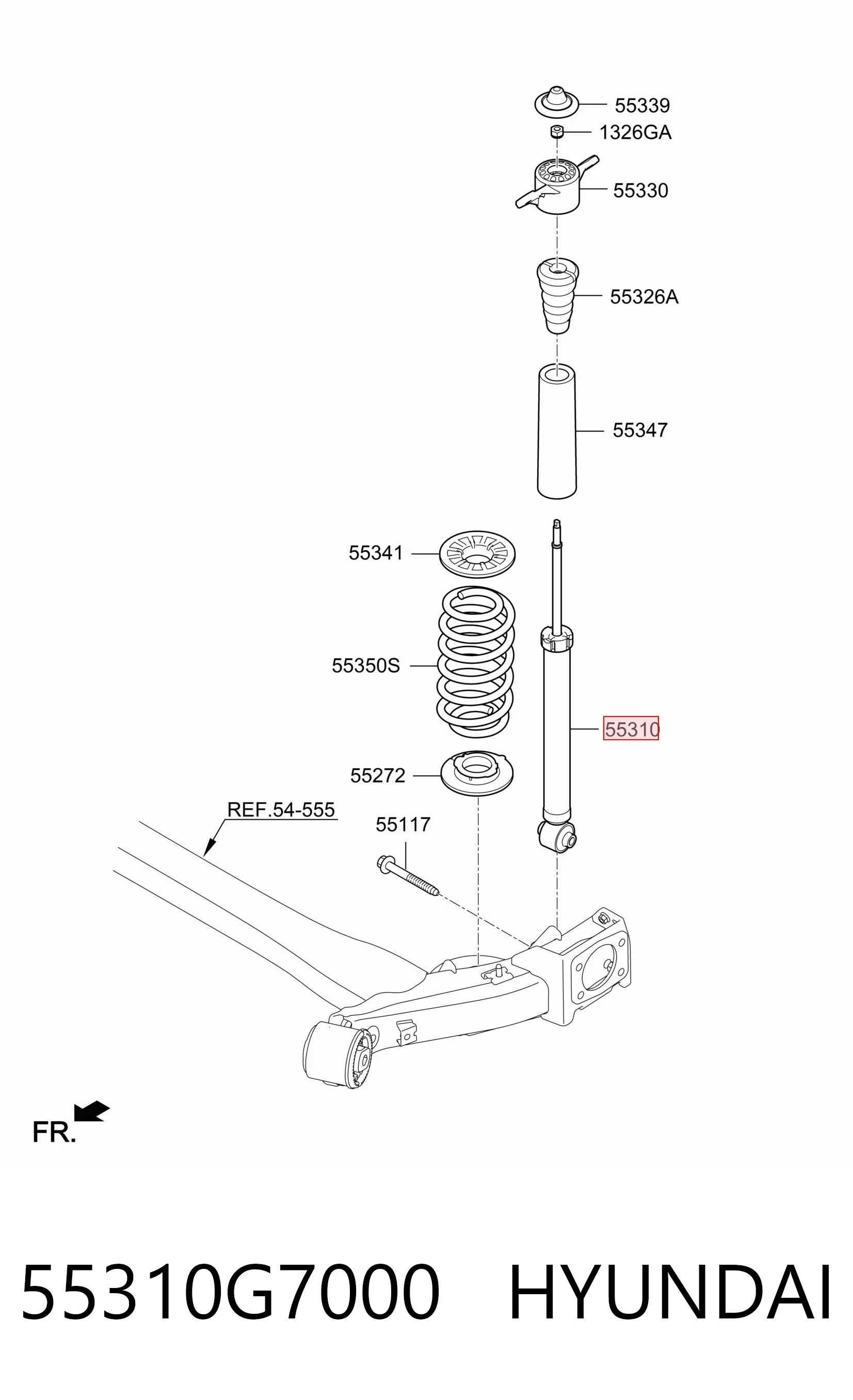 Стойка амортизатора задняя Mando EX55310G7000 цена, от 48.46 USD