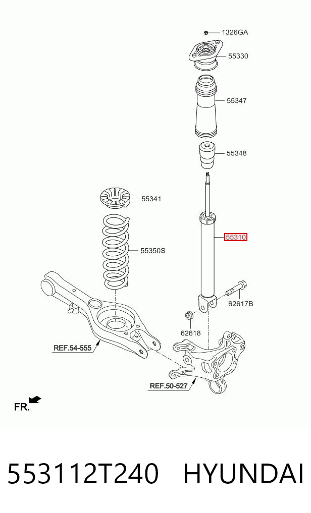 Стойка амортизатора задняя Motor7 553112T230 цена, от 41.61 USD