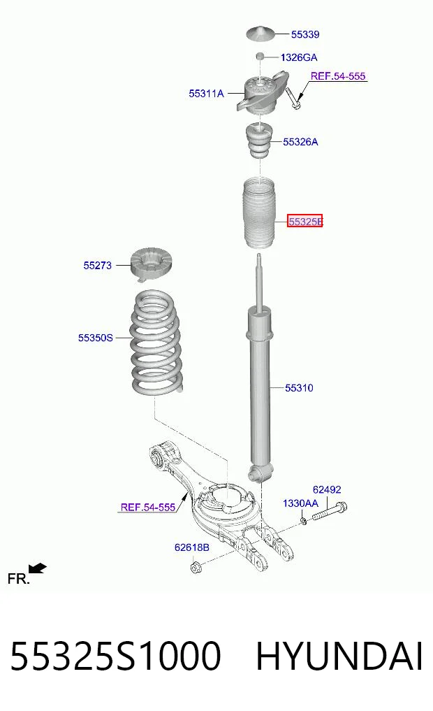 55325S1000 Hyundai/Kia Пыльник заднего амортизатора