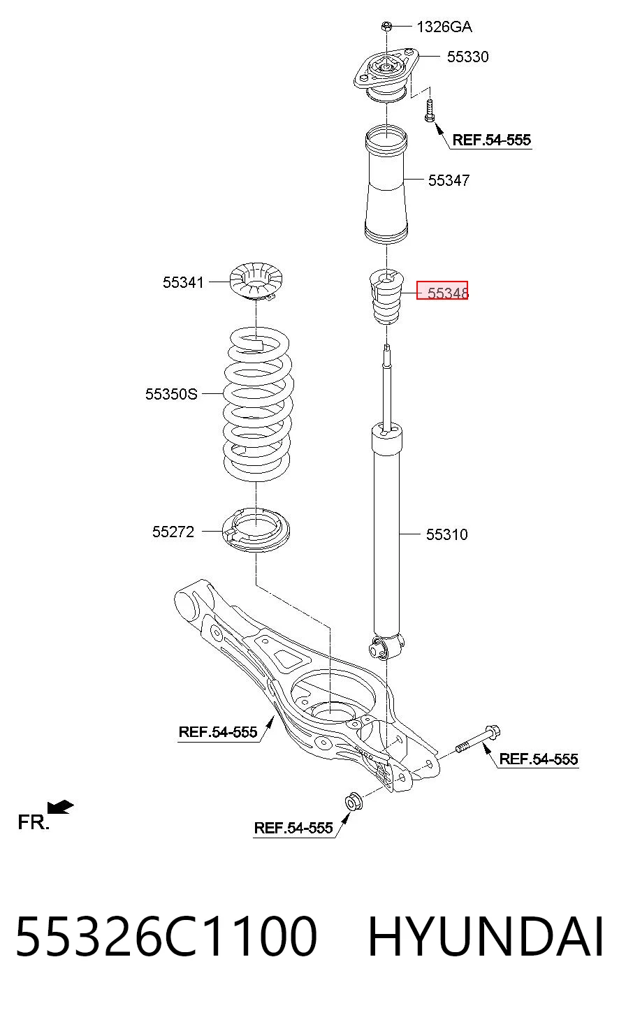 RK55110 Raiso Буфер амортизатора заднего