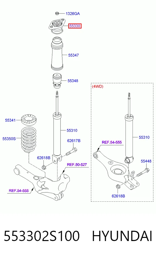 553302S100 Hyundai/Kia Опора амортизатора