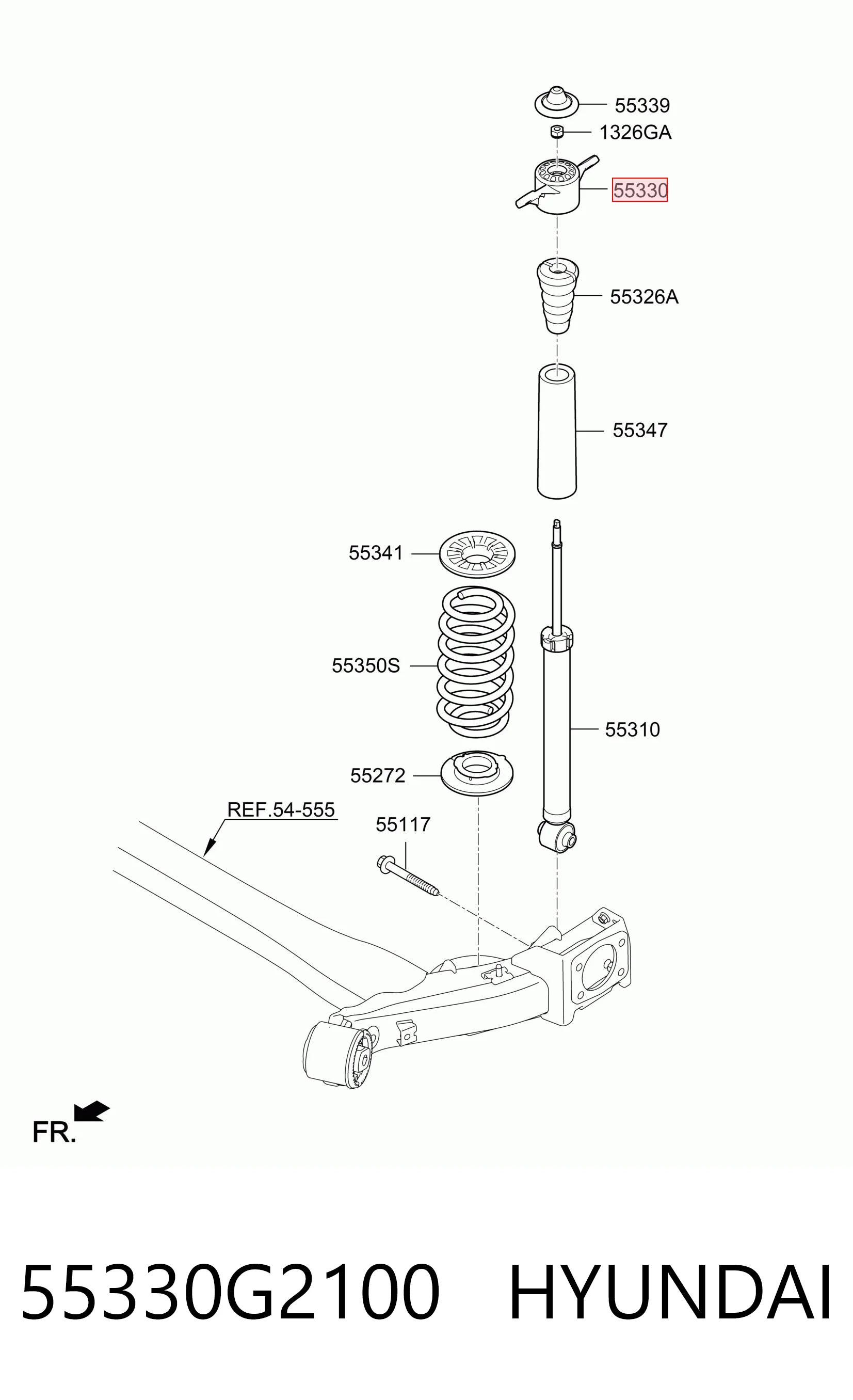 55330G2100 Hyundai/Kia Опора амортизатора